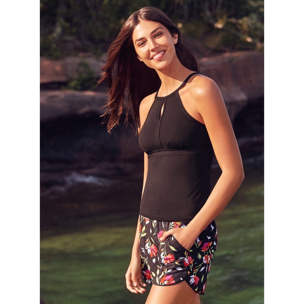 Lands end tankini Top keyhole high neck swim - Picture 5 of 5